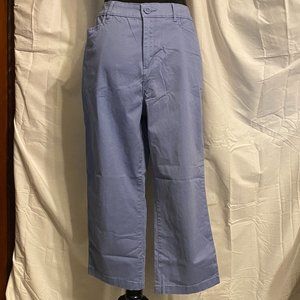 Croft & Barrow Comfort Waist Capris, Size: 12, cornflower blue